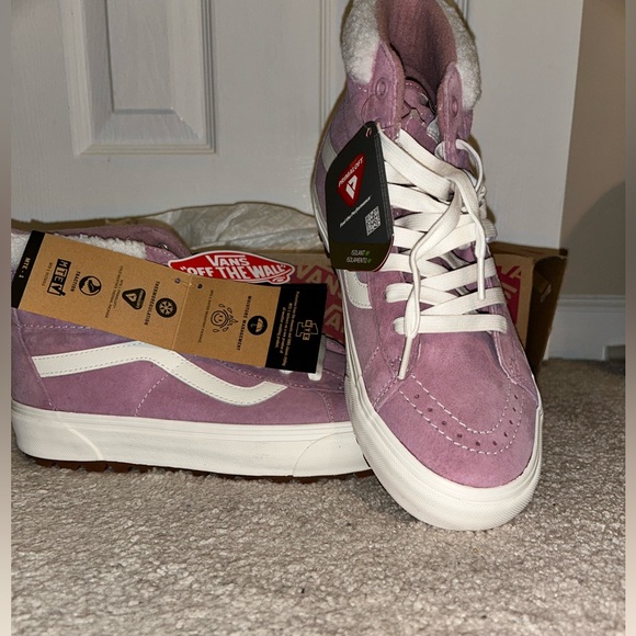 Vans 9.5 (Men) / 11 (Women ) Sk8-Hi MTE Suede Sherpa Lilas Sneaker Boot Winter - Picture 5 of 7